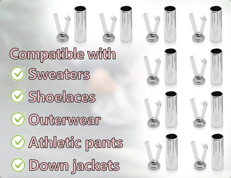 Metalen veterschoen accessoires voor doe-het-zelf design 10 paar Zilver 20 x 7 mm