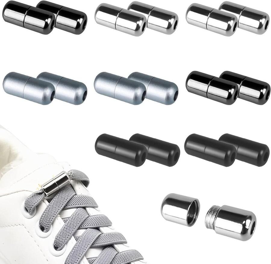 Metalen Vetersluiting Snelsluiting Schoenen Makkelijk Schoenen Aan Vier Kleuren 16 Stuks Multicolor