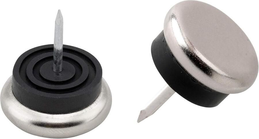 Meubelglijders Ø 30 mm metaal met spijkers & buffer 8 stuks Voor het gemakkelijk verplaatsen van uw meubels meubelglijders set voor ongevoelige vloeren stoelglijders