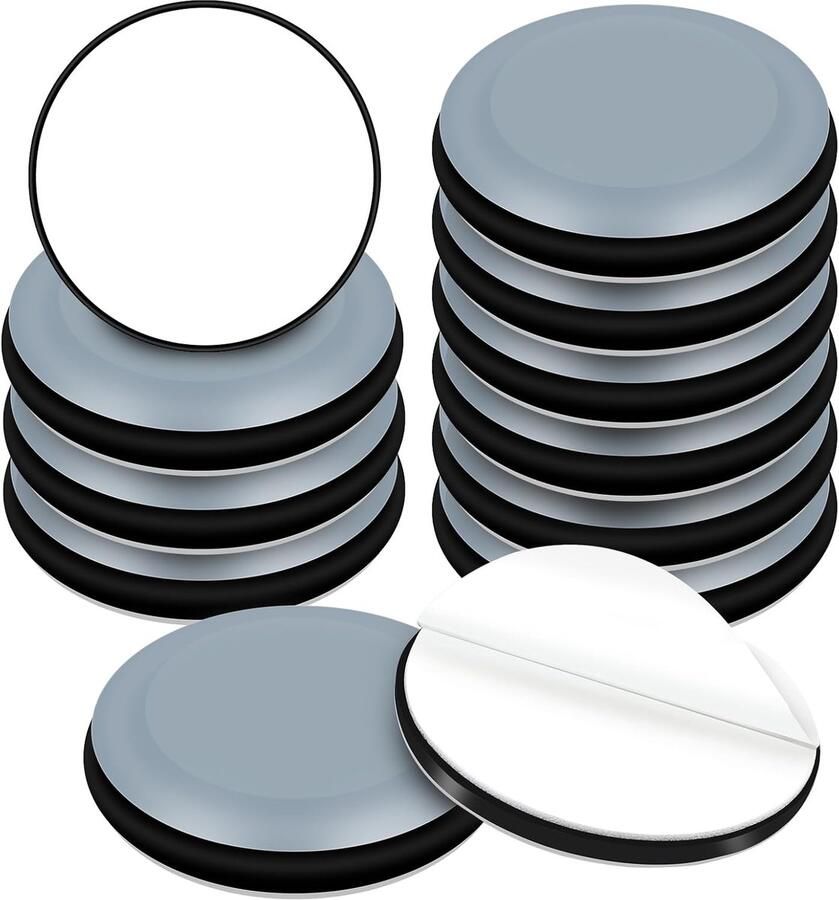 Meubelglijders 40 mm zelfklevend van PTFE (Teflon) voor bescherming van vloeren tapijt parket tegels 20 stuks (rond)