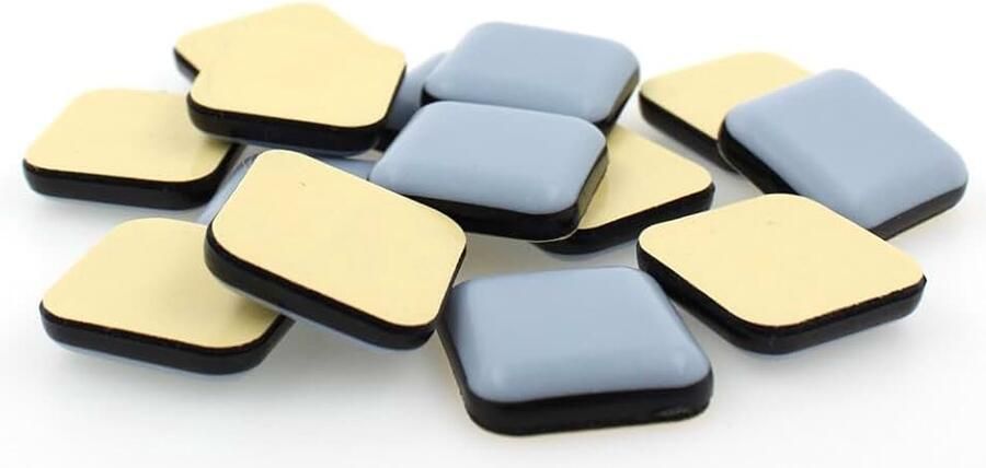 Meubelglijders van PTFE (Teflon) zelfklevend verschillende mm grijs