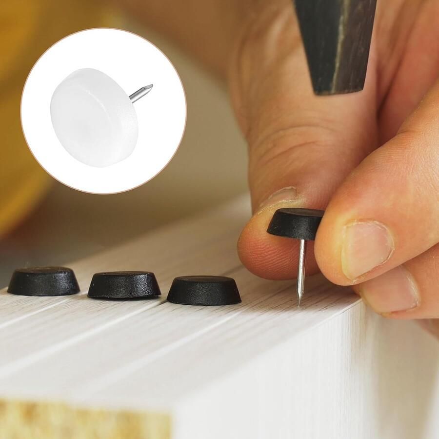 Meubelpootjes spijker (22 mm 0 87 inch) 20 stuks kunststof ronde stoelglijders voor stoelen bank meubels schuifregelaars beschermer pad wit