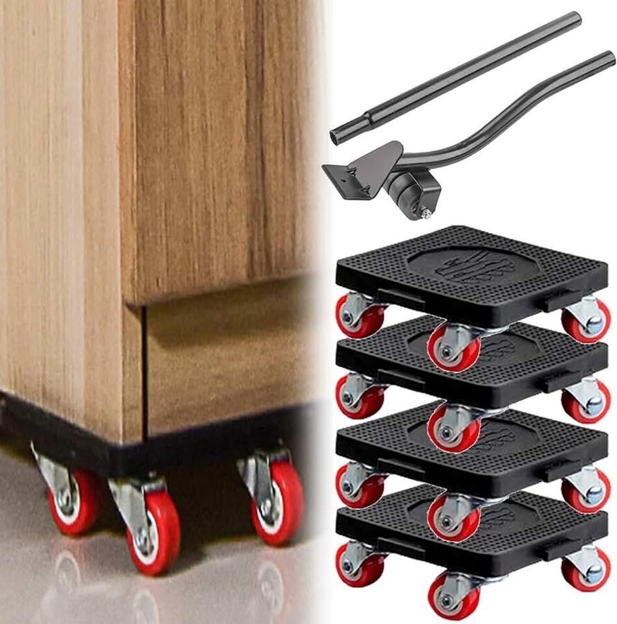 Meubelverhuizers Met Wielen En Lifterset Van 360 Graden Meubelroller Meubeltransportroller Voor Het Verplaatsen Van Zware Meubelgereedschapset