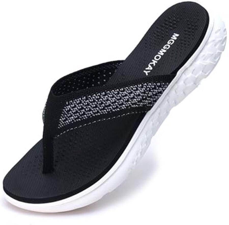 MGGMOKAY Women's flip-flops summer sporty sandals light with arch support