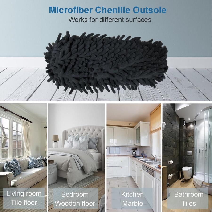 Microfiber Floor Cleaning Slippers met Terry handdoek stof Dust Mop Slippers voor Vrouwen
