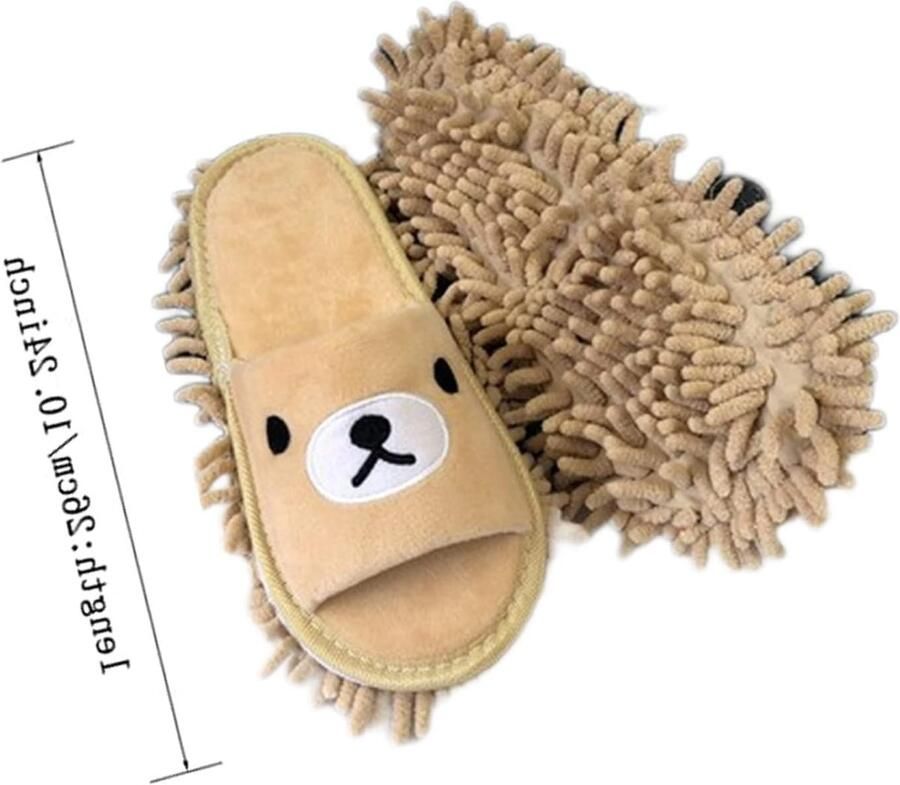 Microfiber Schoenenmop voor Vloerreiniging Cartoon Slippers voor Thuis Kantoor en Badkamer Effectieve Reiniging van Stof Vuil en Haar