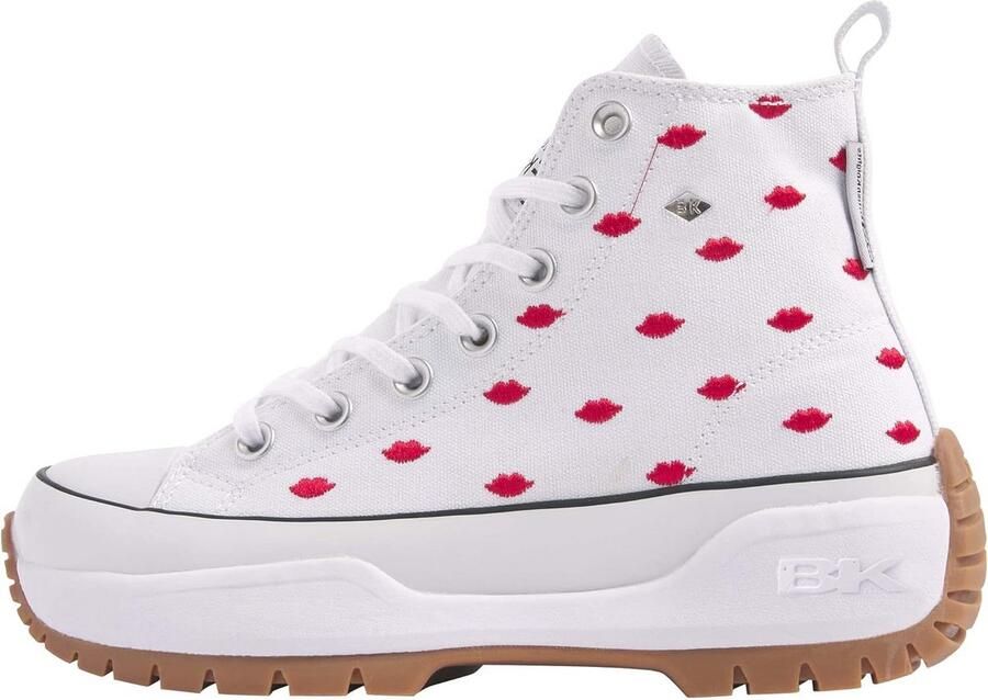 Hoge Canvas Sneakers voor Dames met Gekartelde Zool