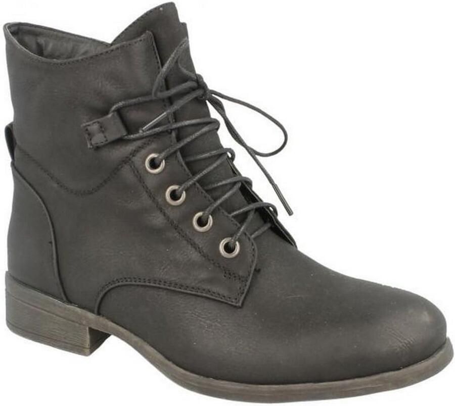 Militaire Stijl Veterlaarzen voor Dames Zwart