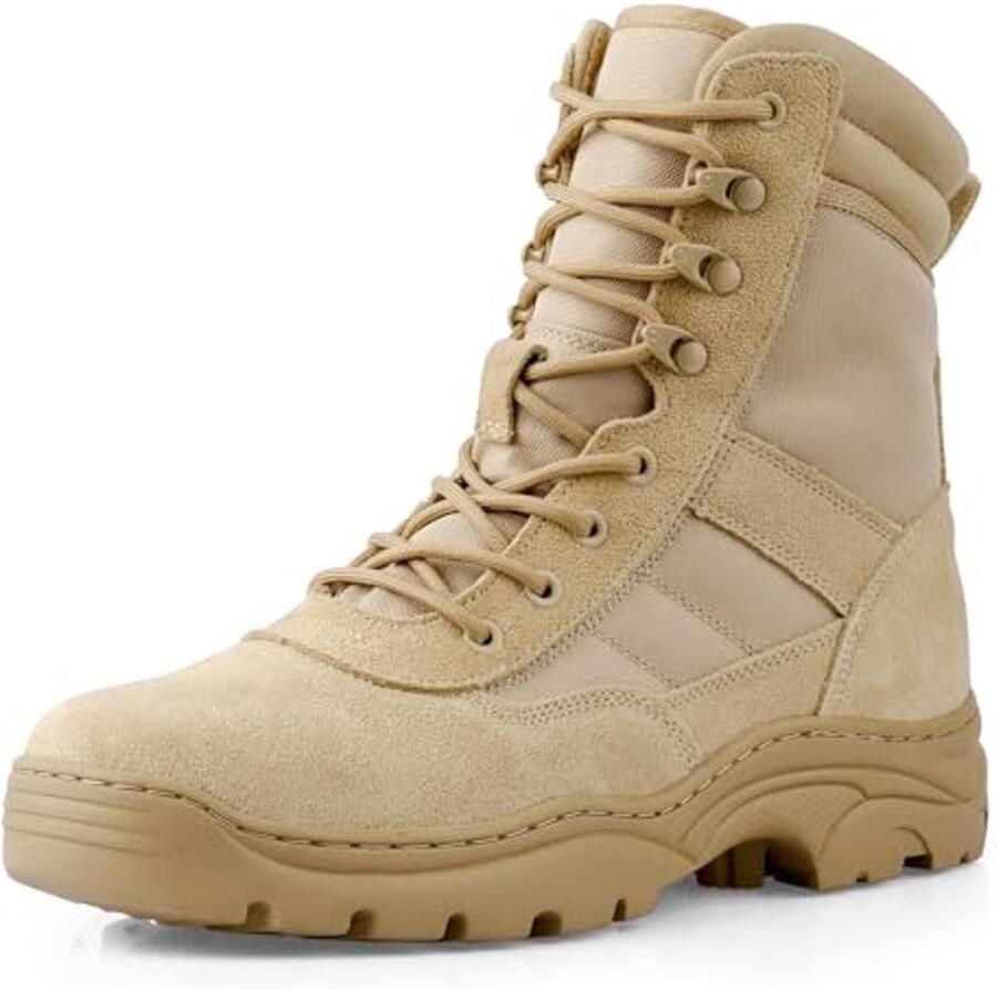 Militaire Tactische Laarzen met Zijrits voor Mannen Duurzaam en Anti-slip Combat Laarzen