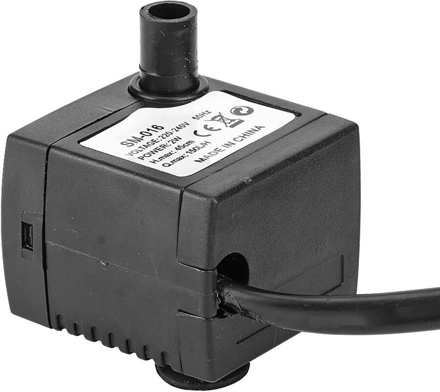 Mini Aquarium Water Pump Quiet Divers Ultra Pump Fish Pond Air Pumps for Pet Tank Circulation Dispenser Fountain (SM-016 EU Plug)