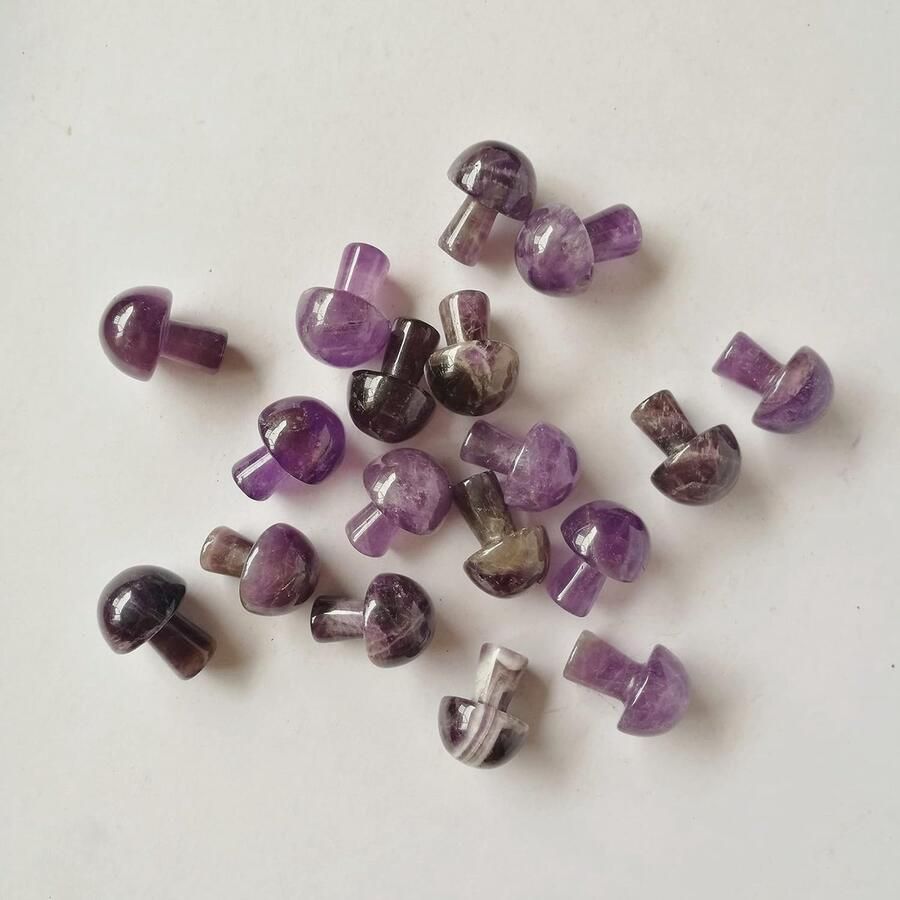 Mini-handgesneden edelsteen paddenstoelen handwerk genezing chakra decorbeeld 21 mm paddenstoelenhandwerk voor genezing chakra reiki balancering woondecoratie