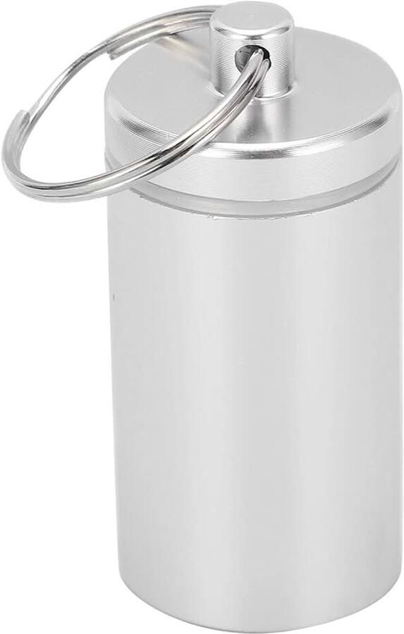 Mini Pillen Gevallen Sleutelhanger Aluminium Geneeskunde Container Draagbare Waterdichte Emergency Pil Houder Geneeskunde Opbergdoos voor Outdoor Reizen