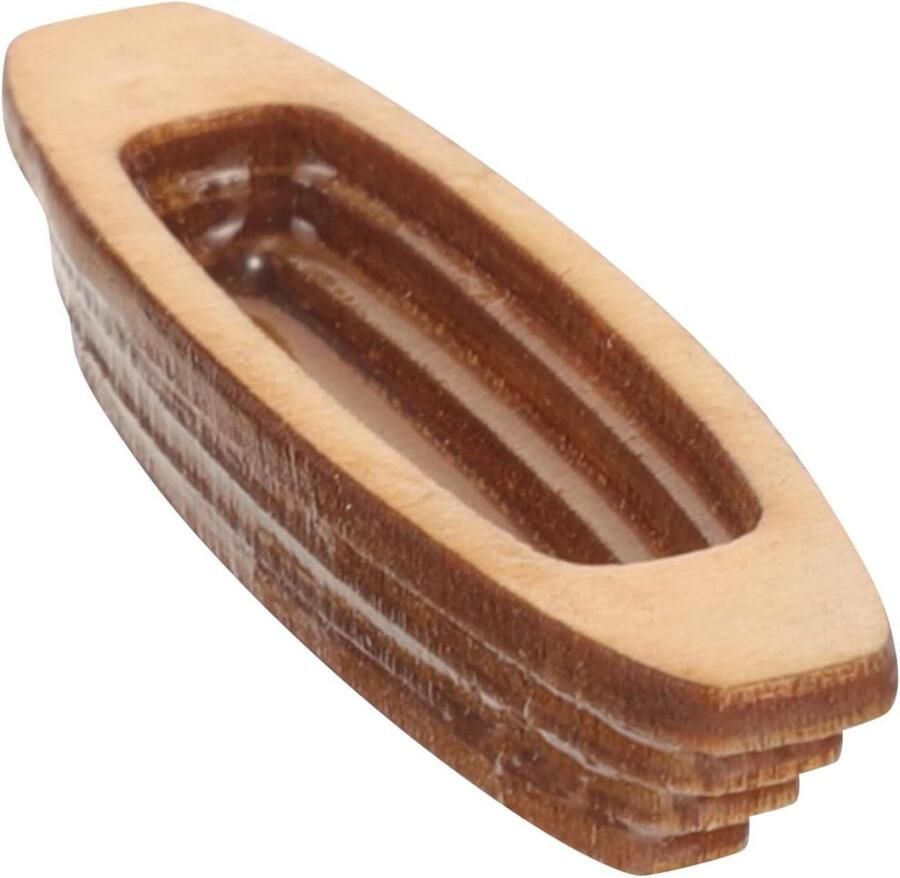 Miniatuur Boot Beeldjes Houten Ambacht Micro Landschap Duurzaam Hout 4x1.1x Natuurlijk Hout