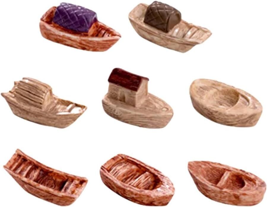 Miniatuur Botjes Set Bootjes Figuren Decoratie Huis Jiangnan Stijl 8 stuks Meerdere kleuren