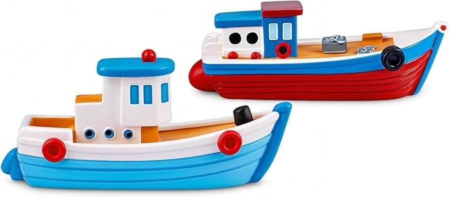 Miniatuur Vissersboten Poppenhuis Botjes Kusttaferelen Creëren Authentiek Ontwerp 6.35 x Blauw