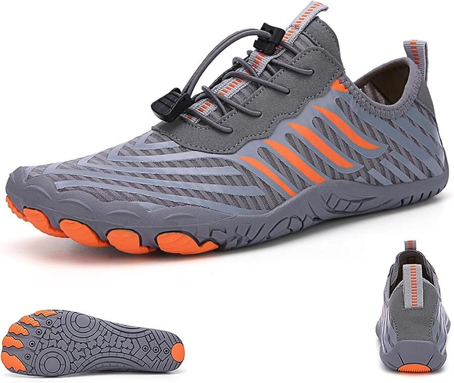 Minimalistische Barefoot Schoenen Flexibele Slip-On Sportschoenen Grijs