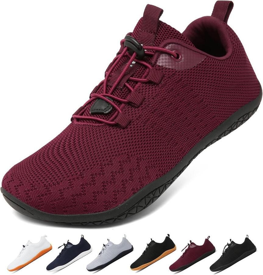 Minimalistische Barefoot Schoenen Unisex met Brede Teenendoos en Zero-Drop Zolen voor en