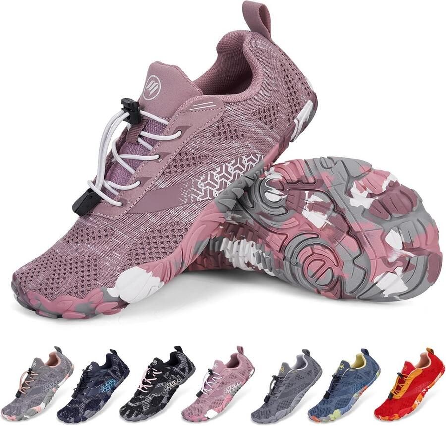Minimalistische Barefoot Schoenen voor en Lichtgewicht Trailrunning en Wandelschoenen met Antislipzool