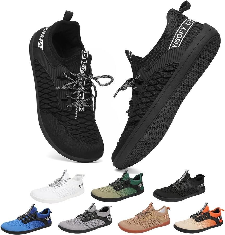 Minimalistische Barefoot Schoenen voor nen en met Brede Teendoos Lichtgewicht en Ade d voor Trailrunning en Fitness in Lente-Zomer