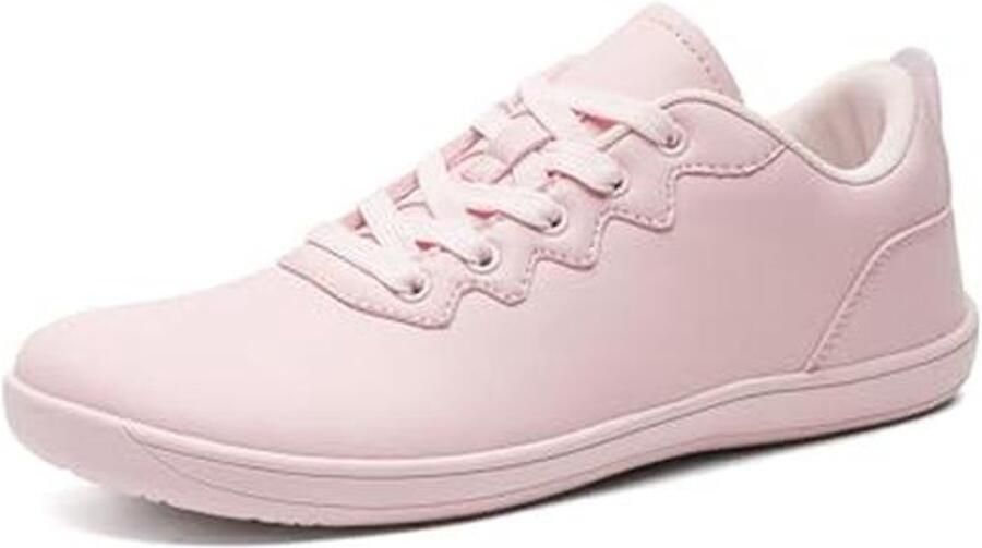 Minimalistische barefoot sneakers voor en casual leren schoenen met brede neus en zero drop-zool