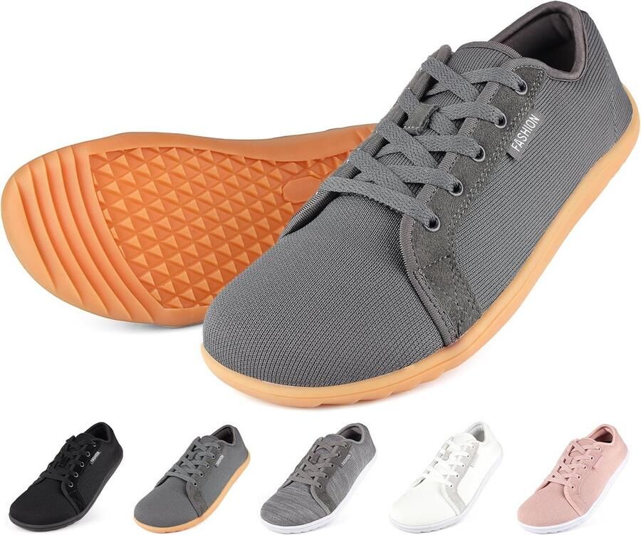 Minimalistische Barefoot Sneakers voor en Brede Trailloop- en Sportschoenen