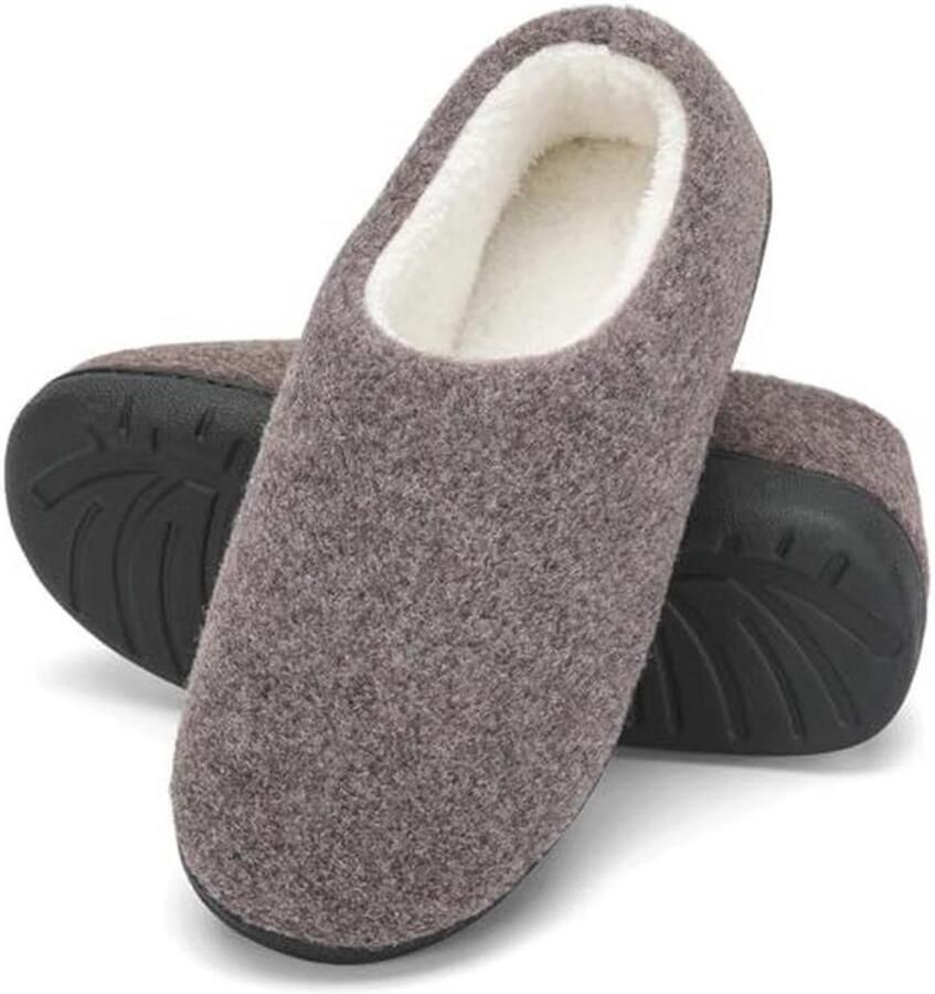 Mishansha Slippers Winter Warm Slippers Plush Memory Foam Slippers Non-Slip for Outdoor Indoor 36-47