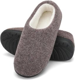 Mishansha Slippers Winter Warm Slippers Plush Memory Foam Slippers Non-Slip for Outdoor Indoor 36-47