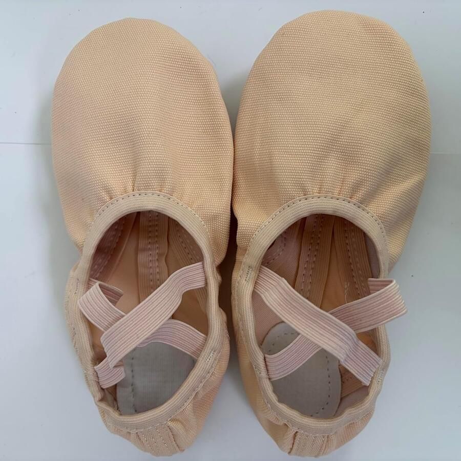 Missfiona Canvas Ballet Schoenen voor Meisjes Peuter Dans Slippers met Flex Arch Split Zool