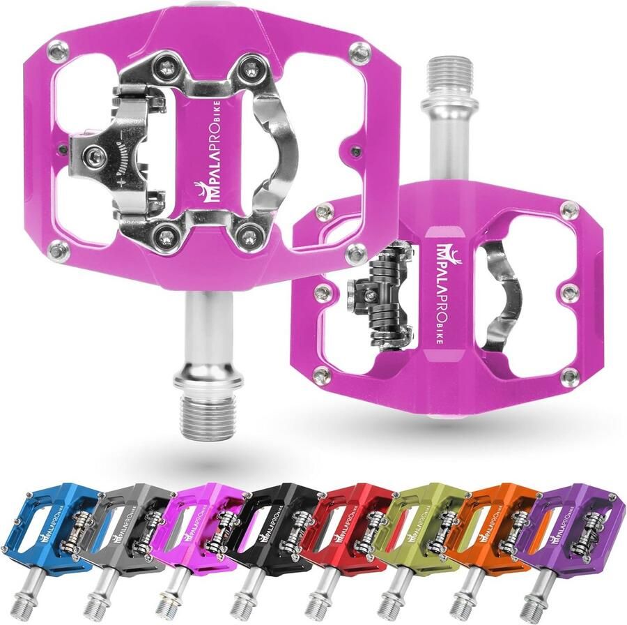 Mixed MTB Pedals Dual Function Platform and SPD Pedals with Sealed Bearings 9 16 Inch