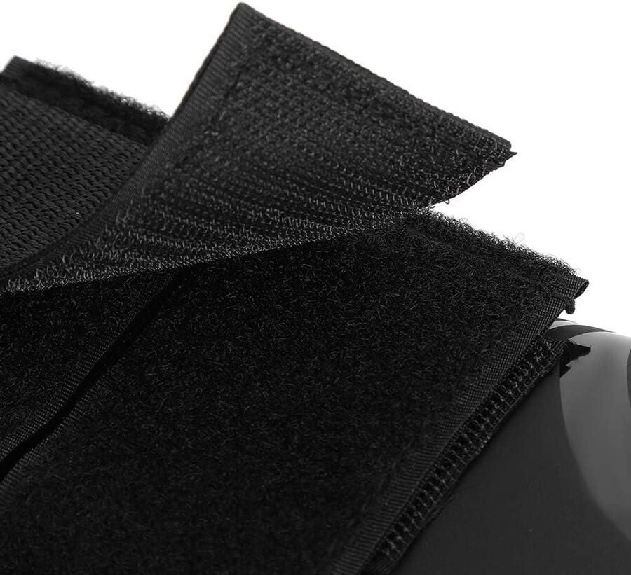 Allecto- Paard Been Bescherming Elastische Show Wedstrijd Schokabsorberende Laarzen Geschikt voor Paardrijden Zwart 4 Stuks Paard Been Protector Elastische PU Paard Front Hind Been Laarzen Pees Fetlock Pony