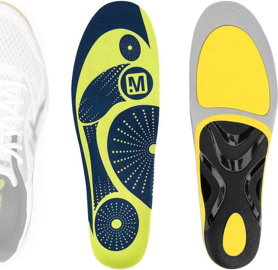 Allecto Voetboogsteunzolen ASICS Schokabsorberend Vervangende inzetstukken Geschikt voor sportschoenen Unisex 2 paar (US 4.5-6 6-7.5)