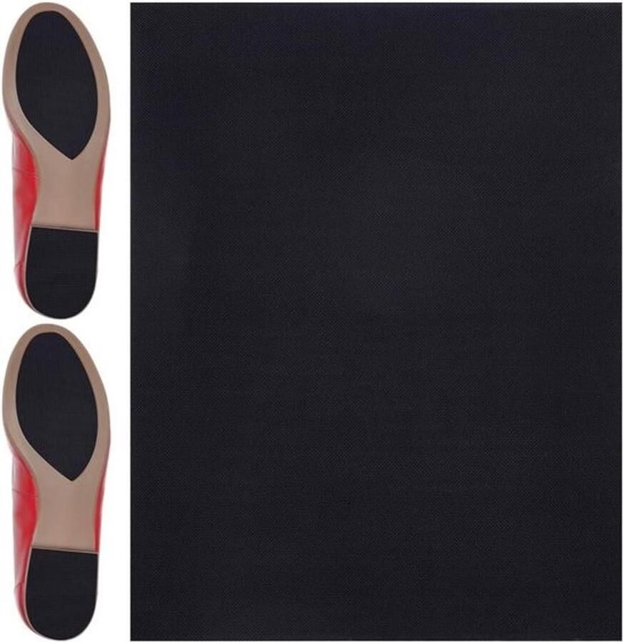MK Stoer Zool voor schoenen Antislip Zool van rubber Herstellen Vel Hakken van grote hoogte Schoenen van leer Sportschoenen Passend voor Zwarte 6 mm dik x