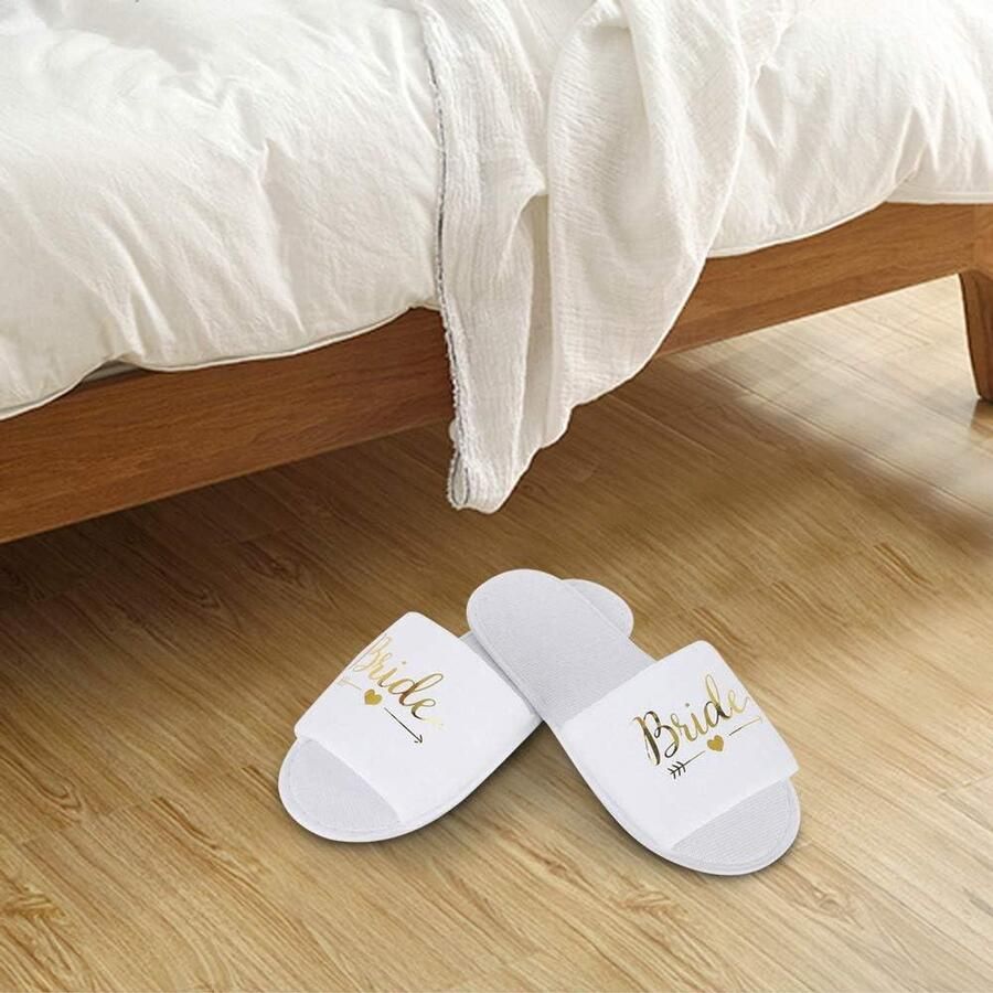 MKStore Comfortabele hotelpantoffels voor bruiloftsfeest Lichtgewicht pantoffels 29 x 23 x Bride