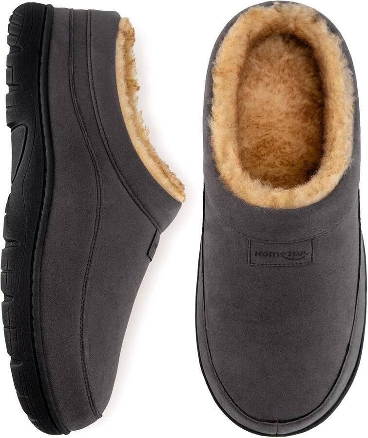Mocassin Pantoffels Heren: Warme Antislip Huissloffen met Traagschuim en Pluizige Voering