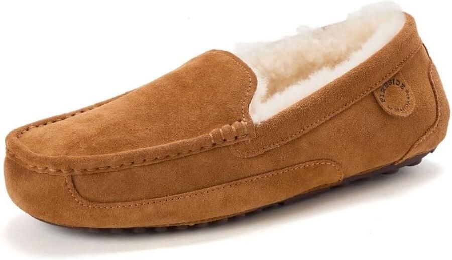 Mocassin Pantoffels voor Heren met Shearling Voering Binnen en Buiten