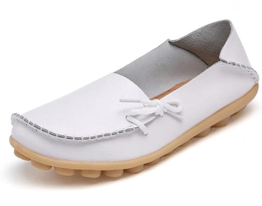 Mocassins Dames Casual Leren Instappers Platte Schoenen Slip-On Ronde Teen EU Loafers