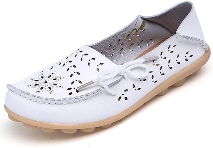 Mocassins Dames Leren Instappers Comfortabele Loafers Platte Schoenen Slip-On Rijders Casual Ontwerp