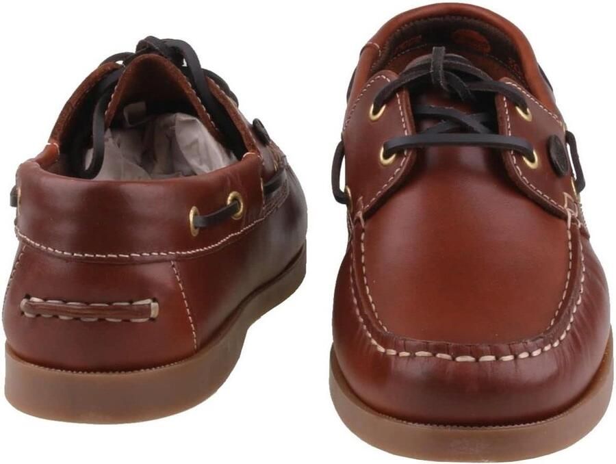 Mocassins Heren Bootschoenen Leer Sportief Zeilen Werk Robuust Glad Leer 10mm Hak Bruin Natuurlijk