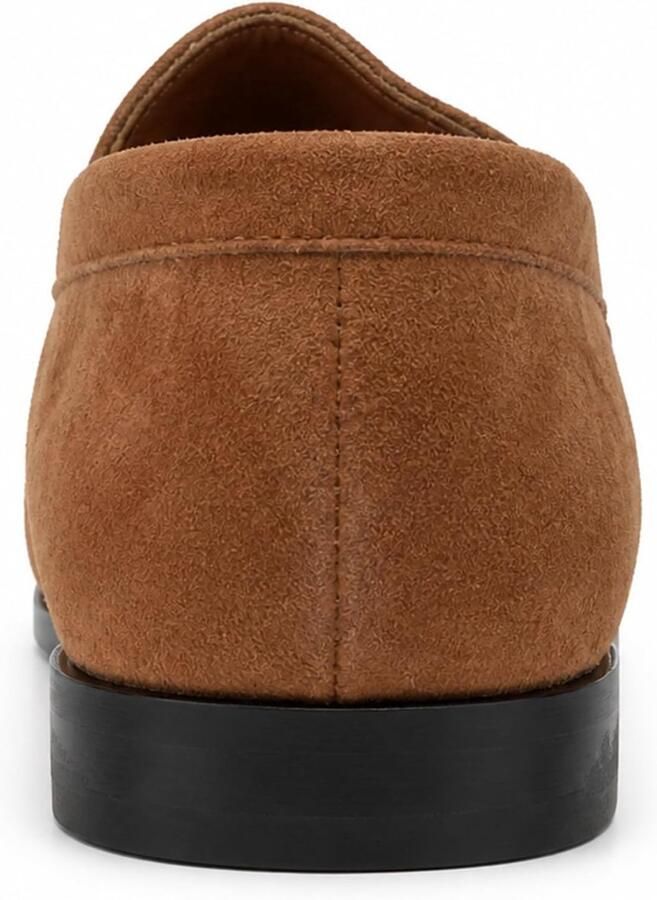Mocassins van kunstleer suède-effect hakhoogte