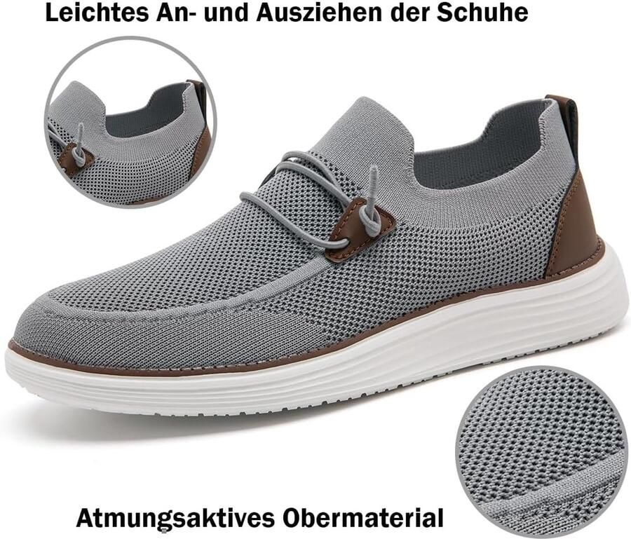 Mocassins voor heren platte slippers instappers bootschoenen wandelschoenen kostuumschoenen comfortabel ademend lichtgewicht fitness gymschoenen