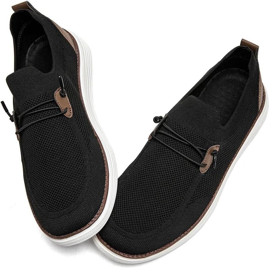 Mocassins voor heren platte slippers instappers bootschoenen wandelschoenen kostuumschoenen comfortabel ademend lichtgewicht fitness gymschoenen
