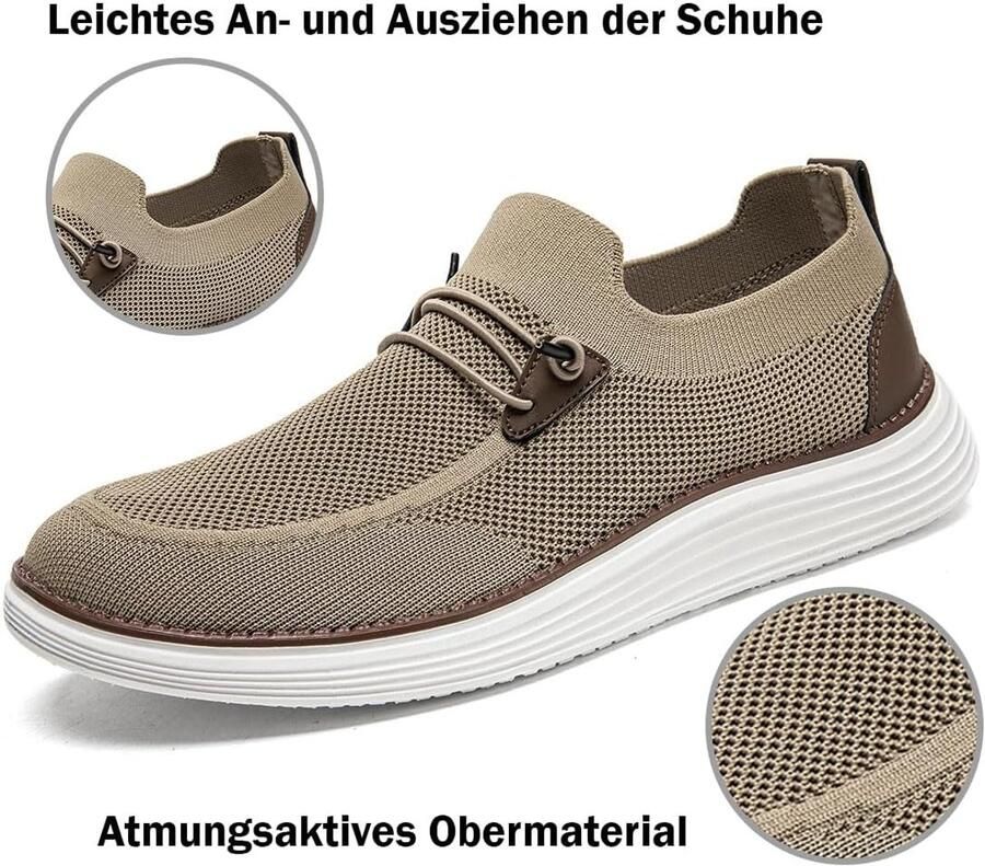 Mocassins voor heren platte slippers instappers bootschoenen wandelschoenen kostuumschoenen comfortabel ademend lichtgewicht fitness gymschoenen