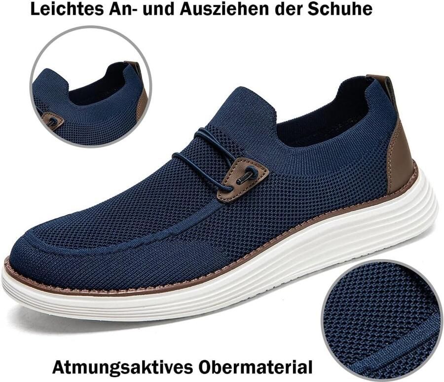 Mocassins voor heren platte slippers instappers bootschoenen wandelschoenen kostuumschoenen comfortabel ademend lichtgewicht fitness gymschoenen