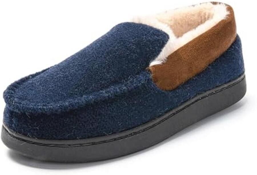 Moccasin Slippers voor Heren Warm Vilt Pantoffels Comfortabele Winter Sloffen