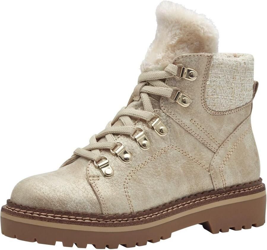 Modieuze Dames Enkellaars met Rits en Vetersluiting voor Warmte en Comfort