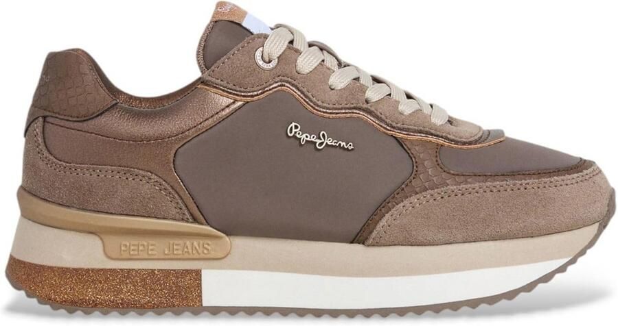 Modieuze Dames Sneakers met Plateauzool en Glitter