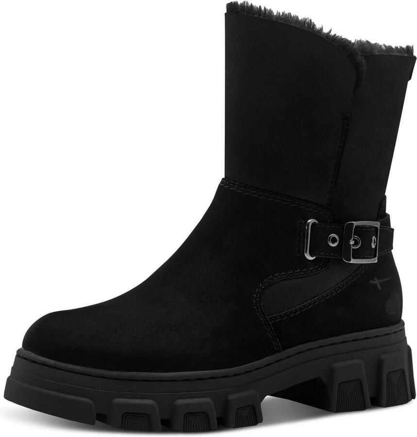 Modieuze Dames Snowboot Warme Winterlaars met Trendy Wit Accent