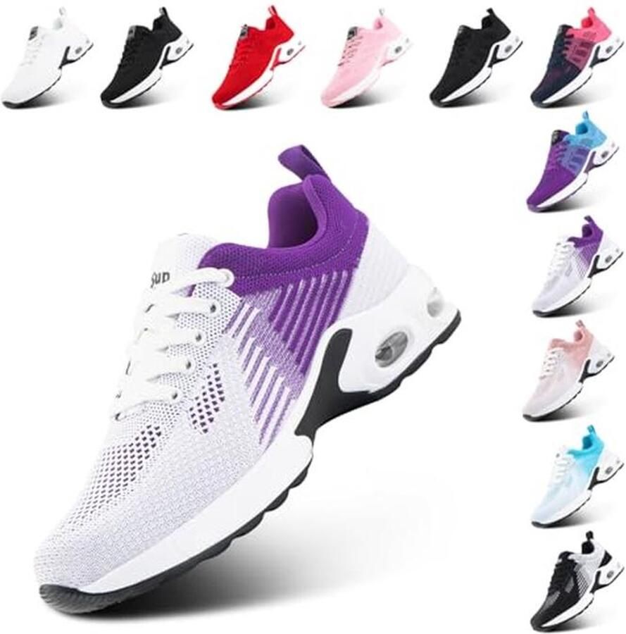 Modieuze Damessneakers voor Hardlopen en Fitness Lichtgewicht en Laag Gesneden Schoenen in Zwart )