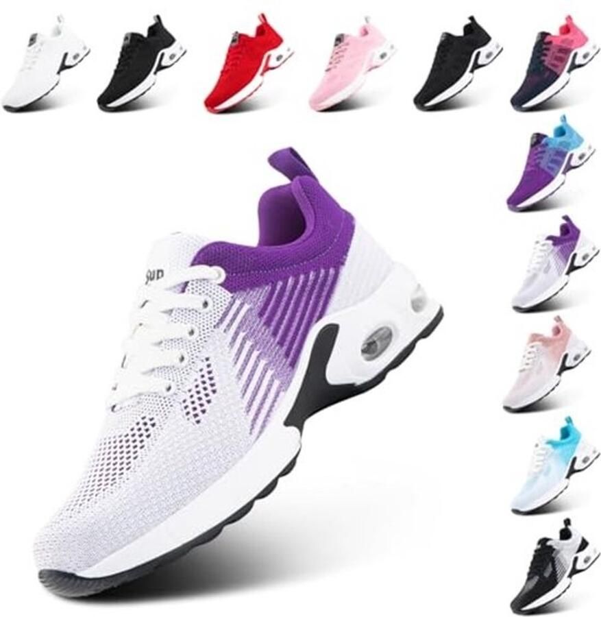 Modieuze Damessneakers voor Hardlopen en Fitness Lichtgewicht en Laag Gesneden Schoenen in Zwart )