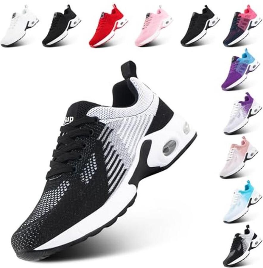 Modieuze Damessneakers voor Hardlopen en Fitness Zwart